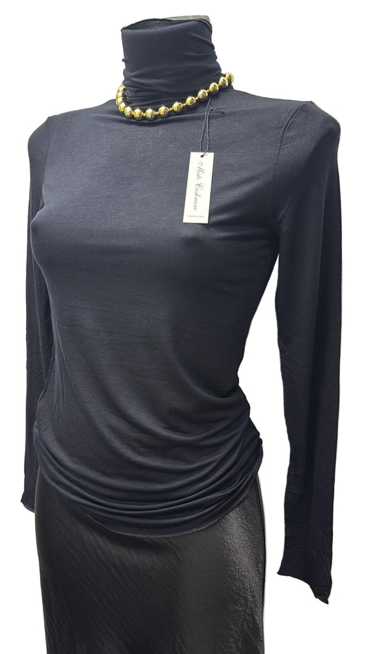 Maglia misto cashmere collo alto