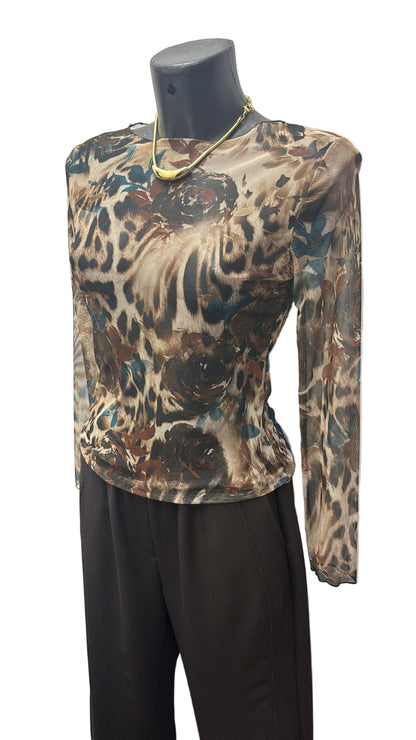 Maglia in tulle fantasia