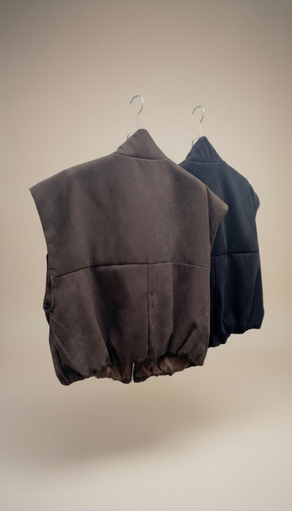 Gilet smanicato modello bomber