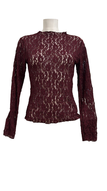 Maglia in pizzo elasticizzata