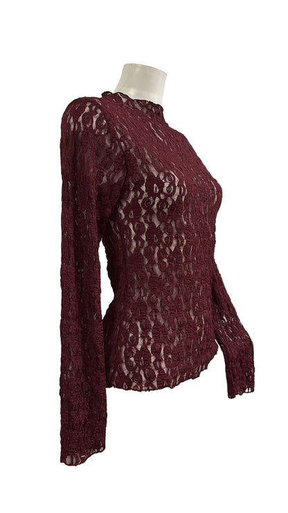 Maglia in pizzo elasticizzata