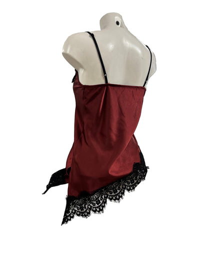 Canotta in raso con pizzo