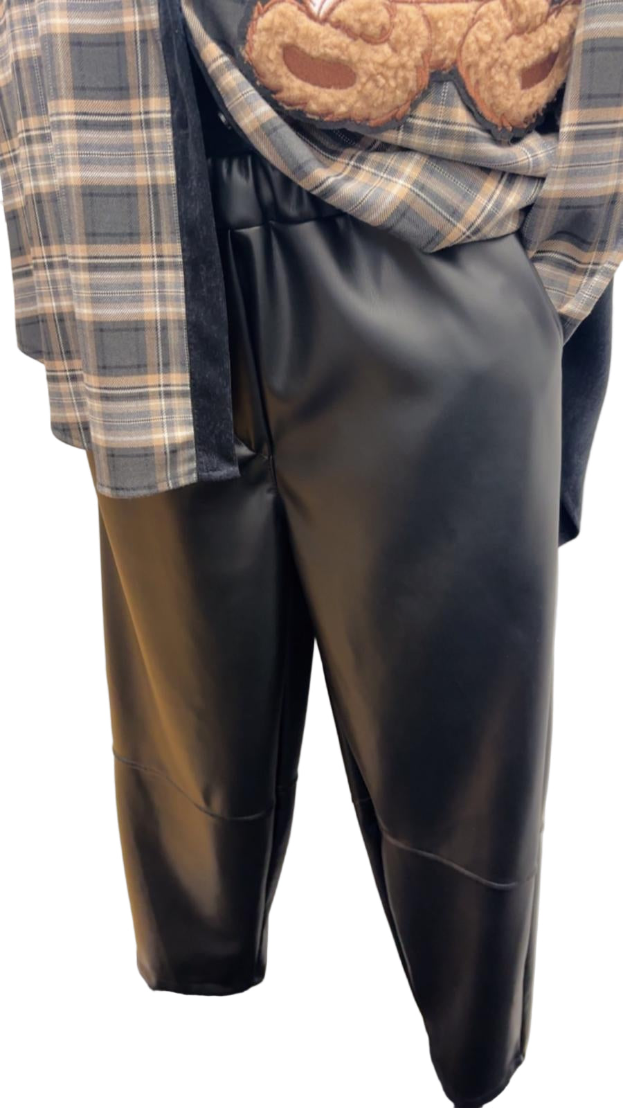 Pantalone ecopelle balloon