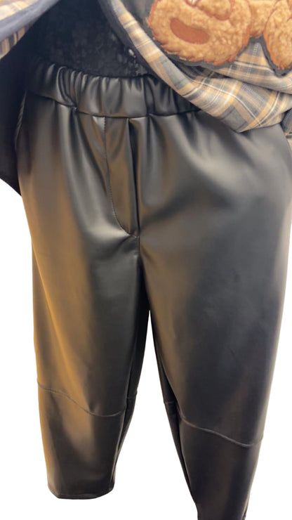 Pantalone ecopelle balloon