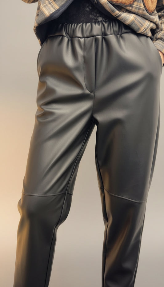 Pantalone balloon ecopelle