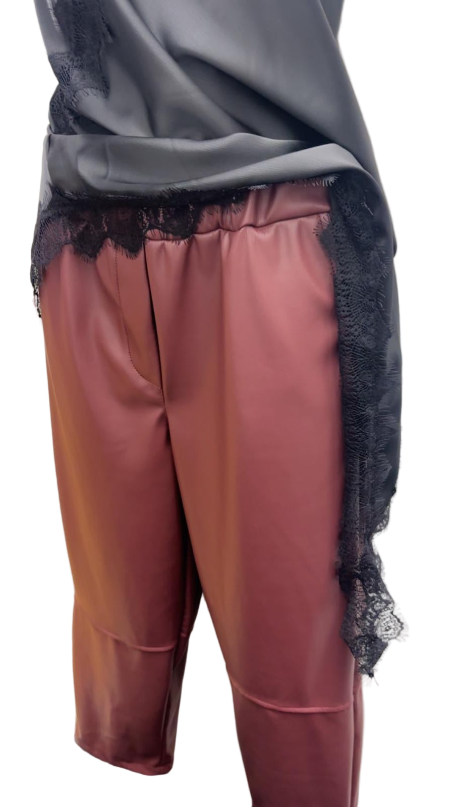 Pantalone ecopelle balloon