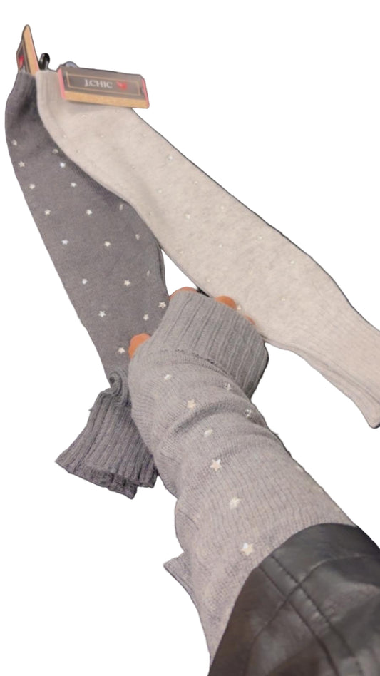 Manicotti cashmere con strass