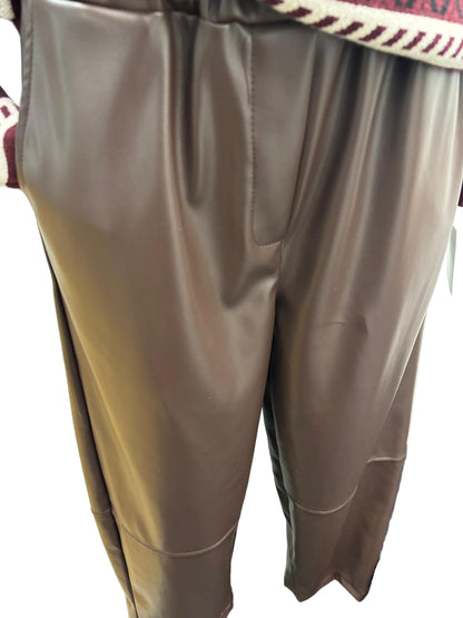 Pantalone ecopelle balloon