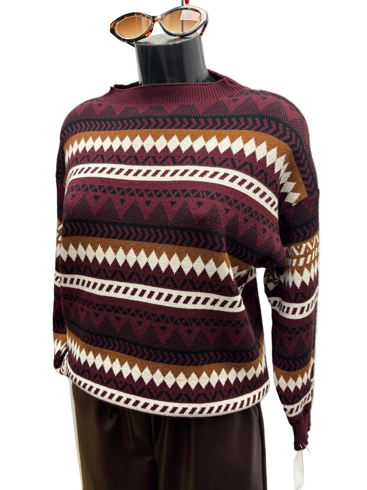 Maglioncino in viscosa a fantasia