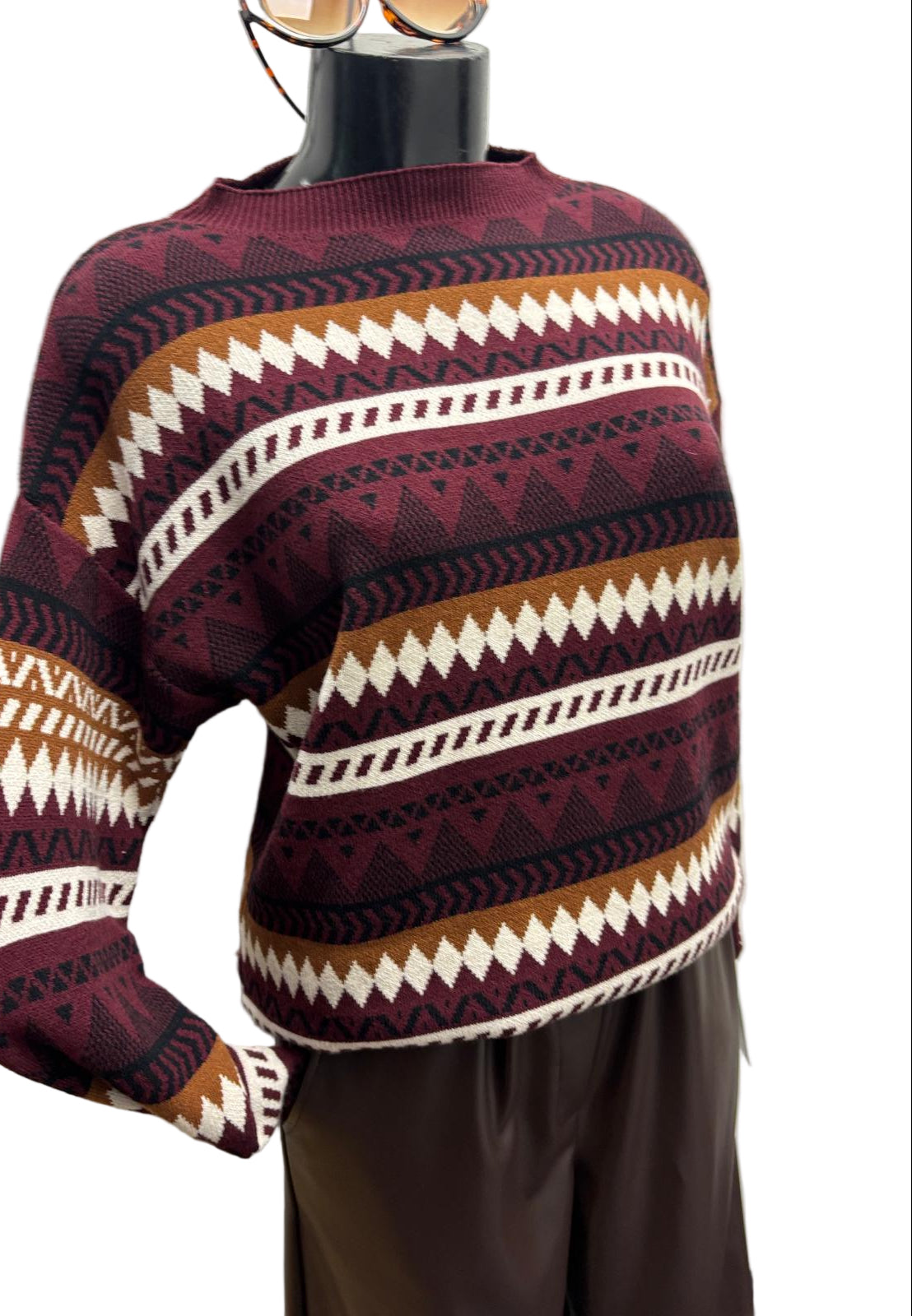 Maglioncino in viscosa a fantasia