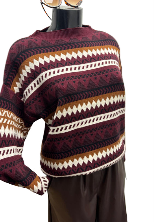 Maglioncino in viscosa a fantasia