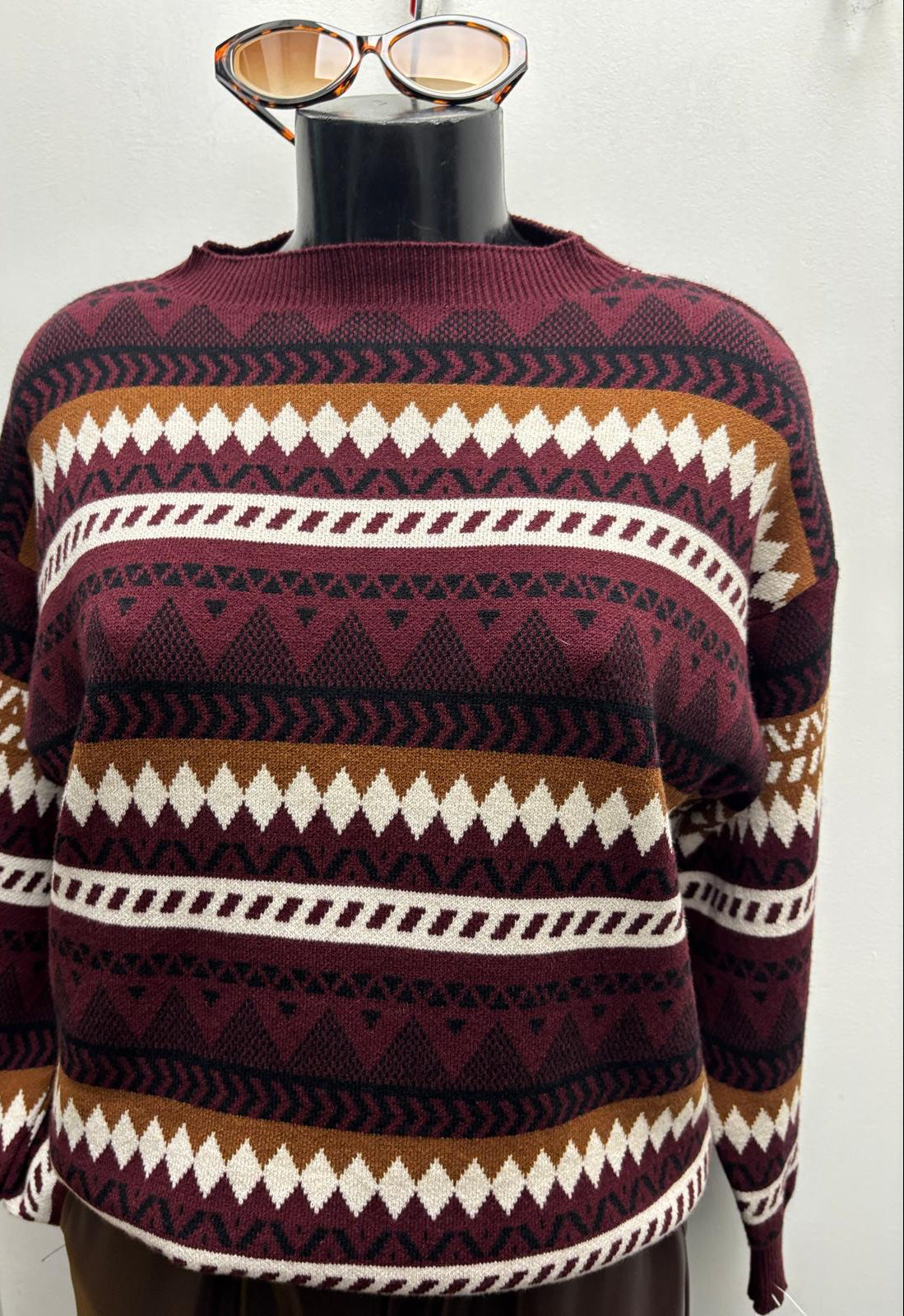 Maglioncino in viscosa a fantasia