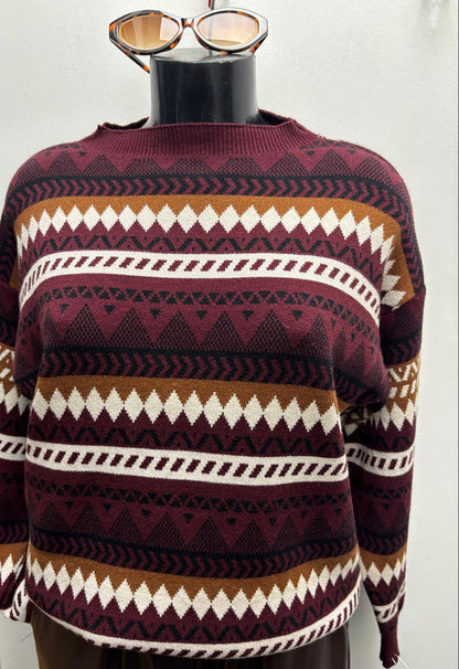 Maglioncino in viscosa a fantasia