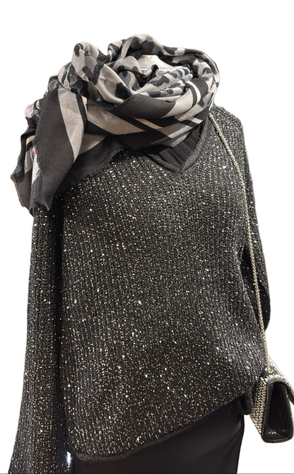 Sciarpa in viscosa maculata