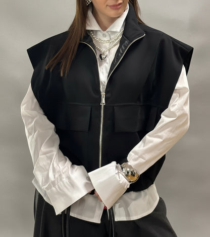 Gilet smanicato modello bomber