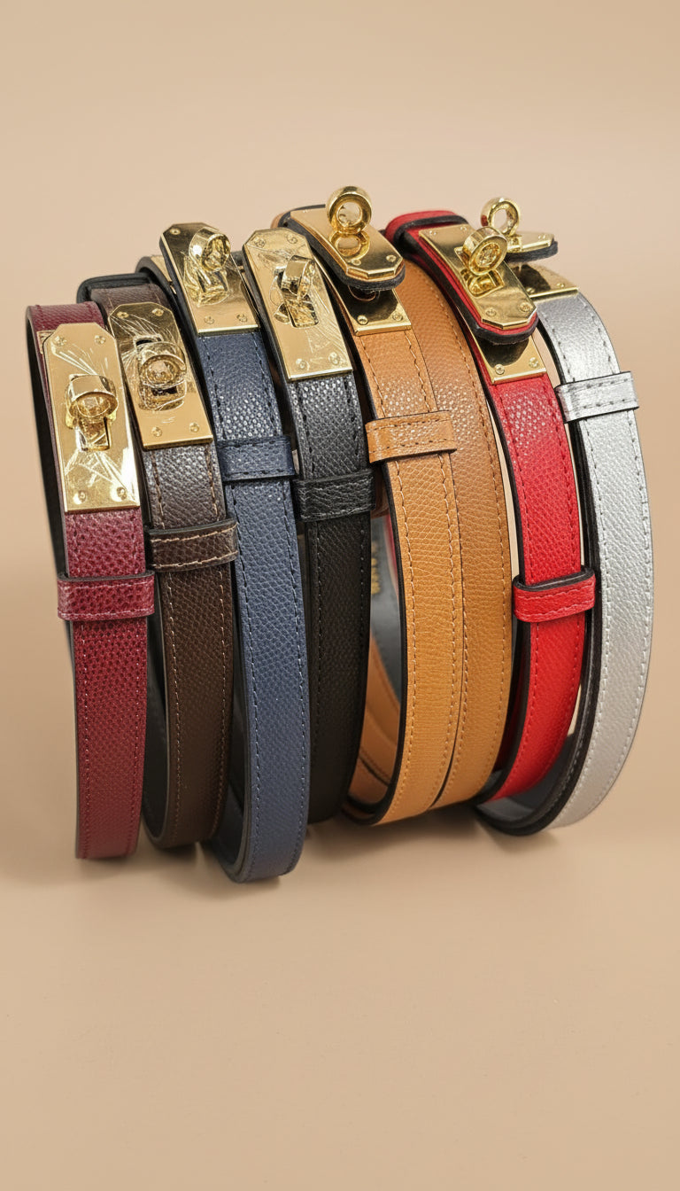 Cintura regolabile vera pelle