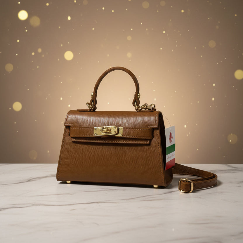 Bag in vera pelle modello Kelly