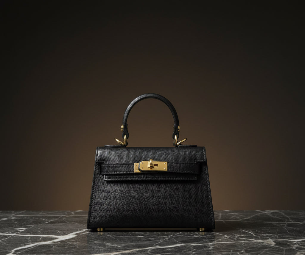 Bag in vera pelle modello Kelly