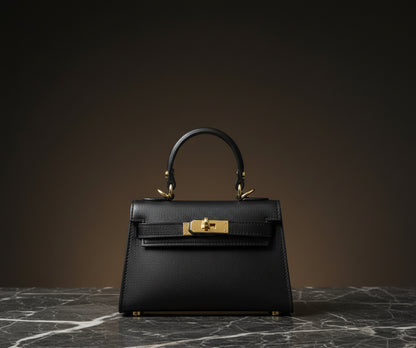 Bag in vera pelle modello Kelly