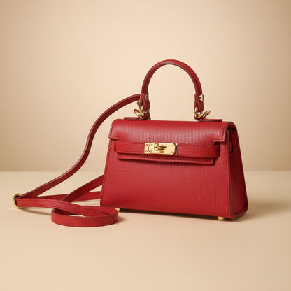 Bag in vera pelle modello Kelly