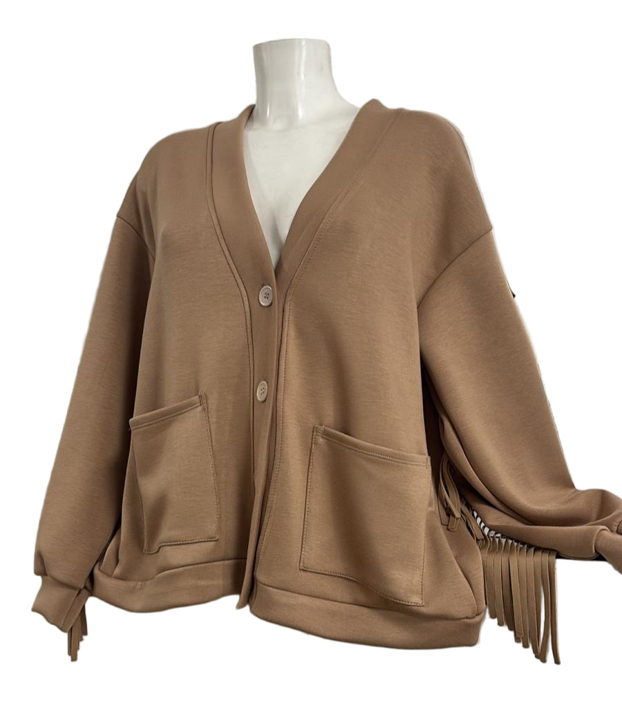 Cardigan con frange