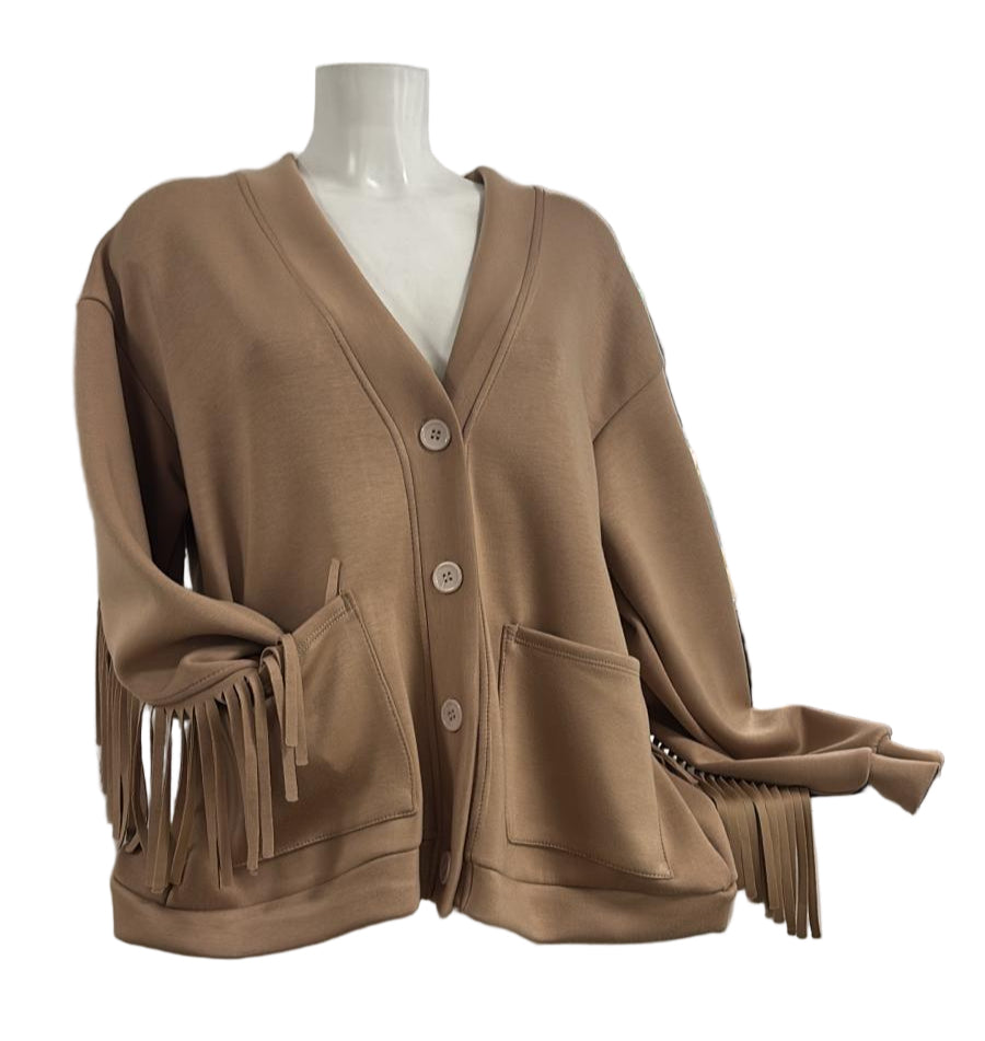 Cardigan con frange