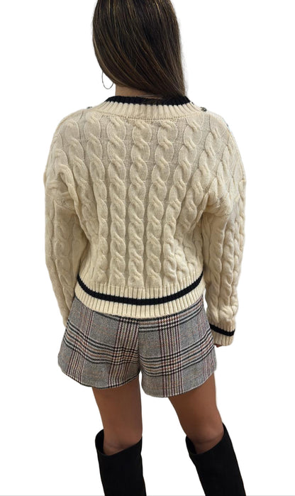Short in lana a scacchi