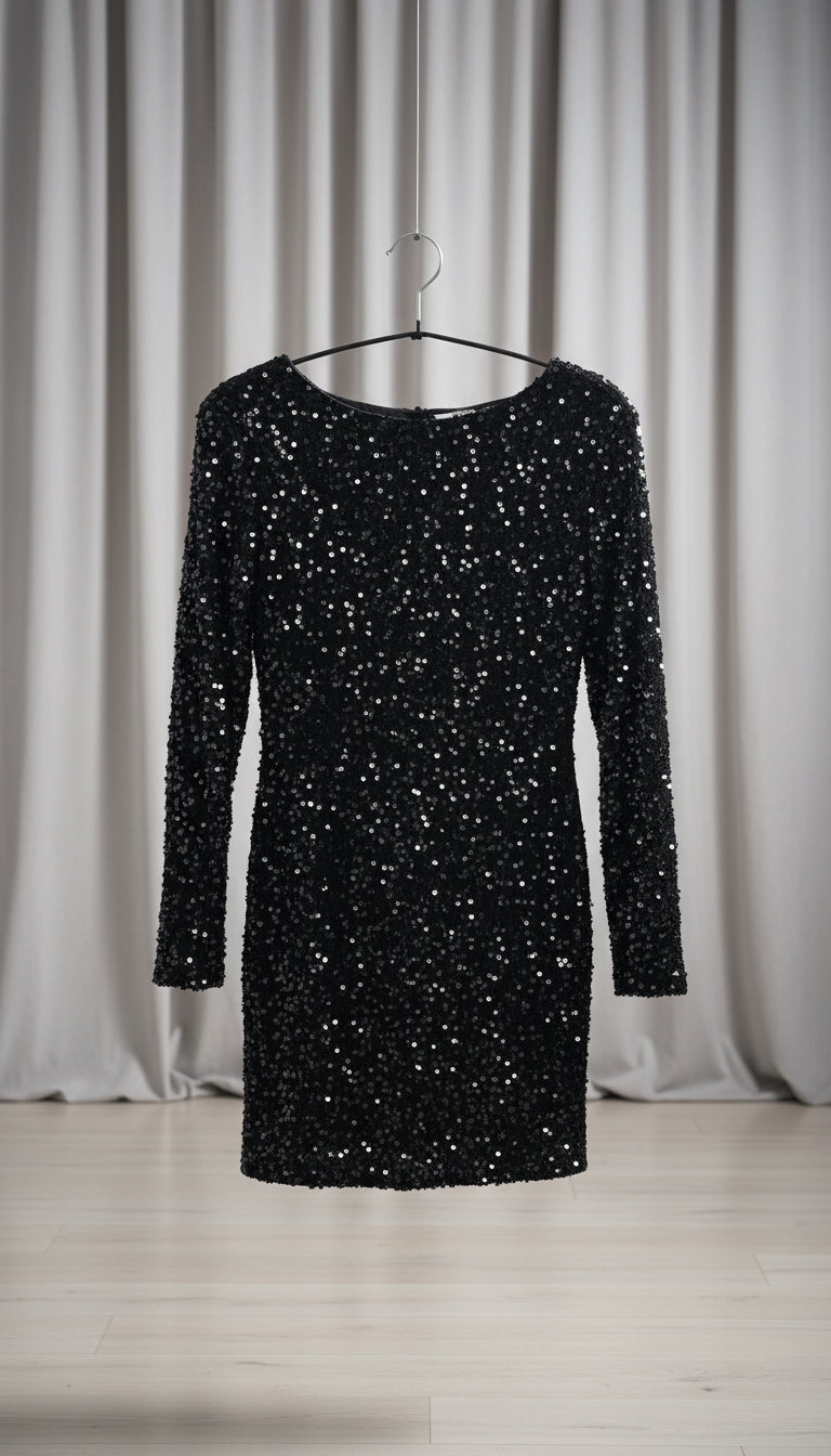 Abito in velluto con paillettes