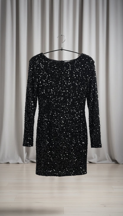 Abito in velluto con paillettes