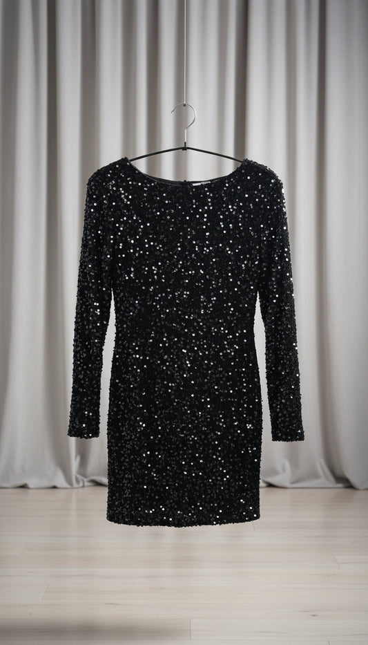 Abito in velluto con paillettes