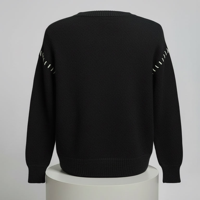 Maglioncino con inserti a contrasto