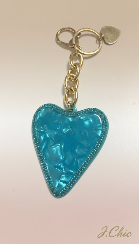 Portachiavi con Cuore azzurro
