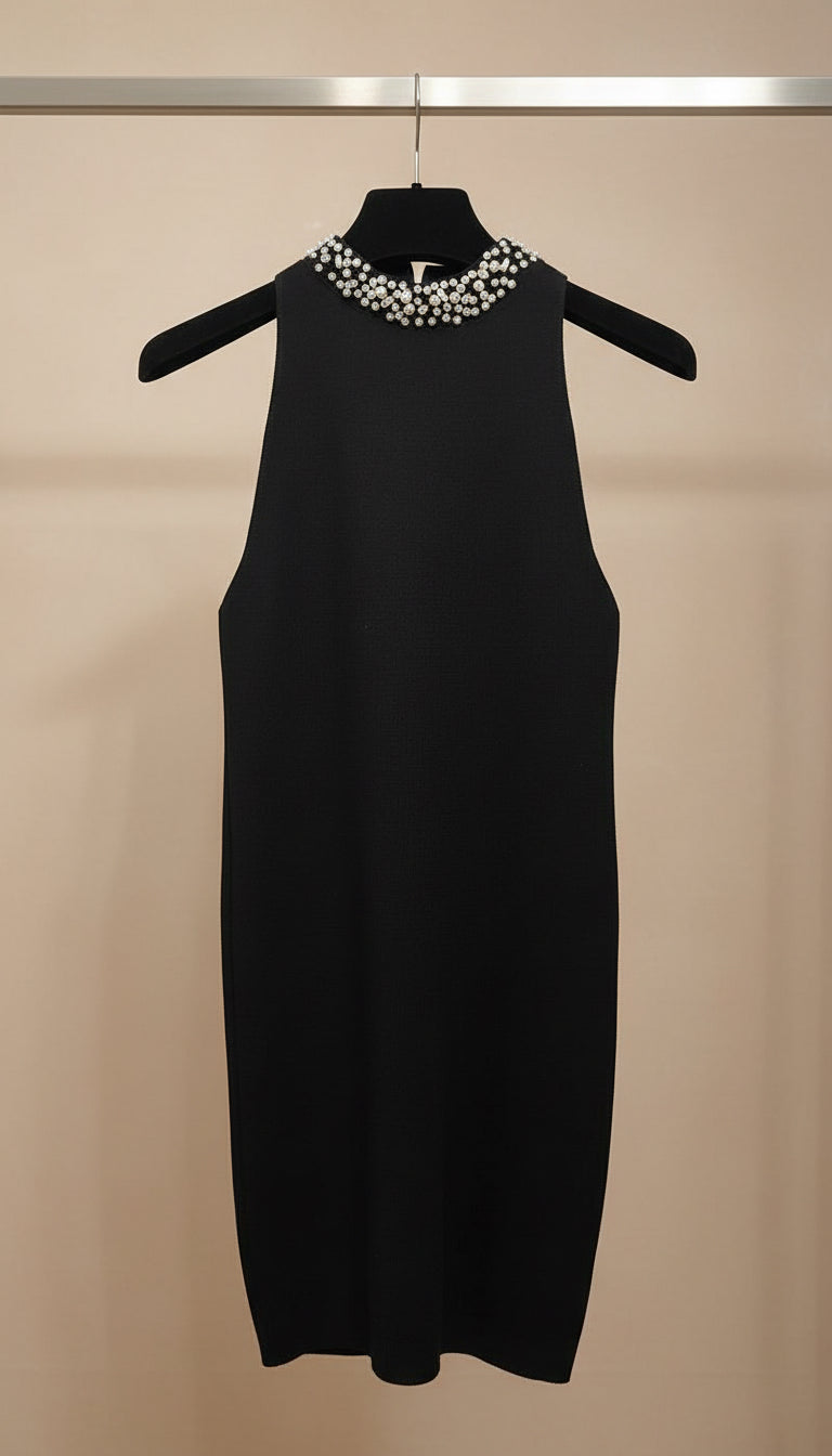 Abito in viscosa con strass