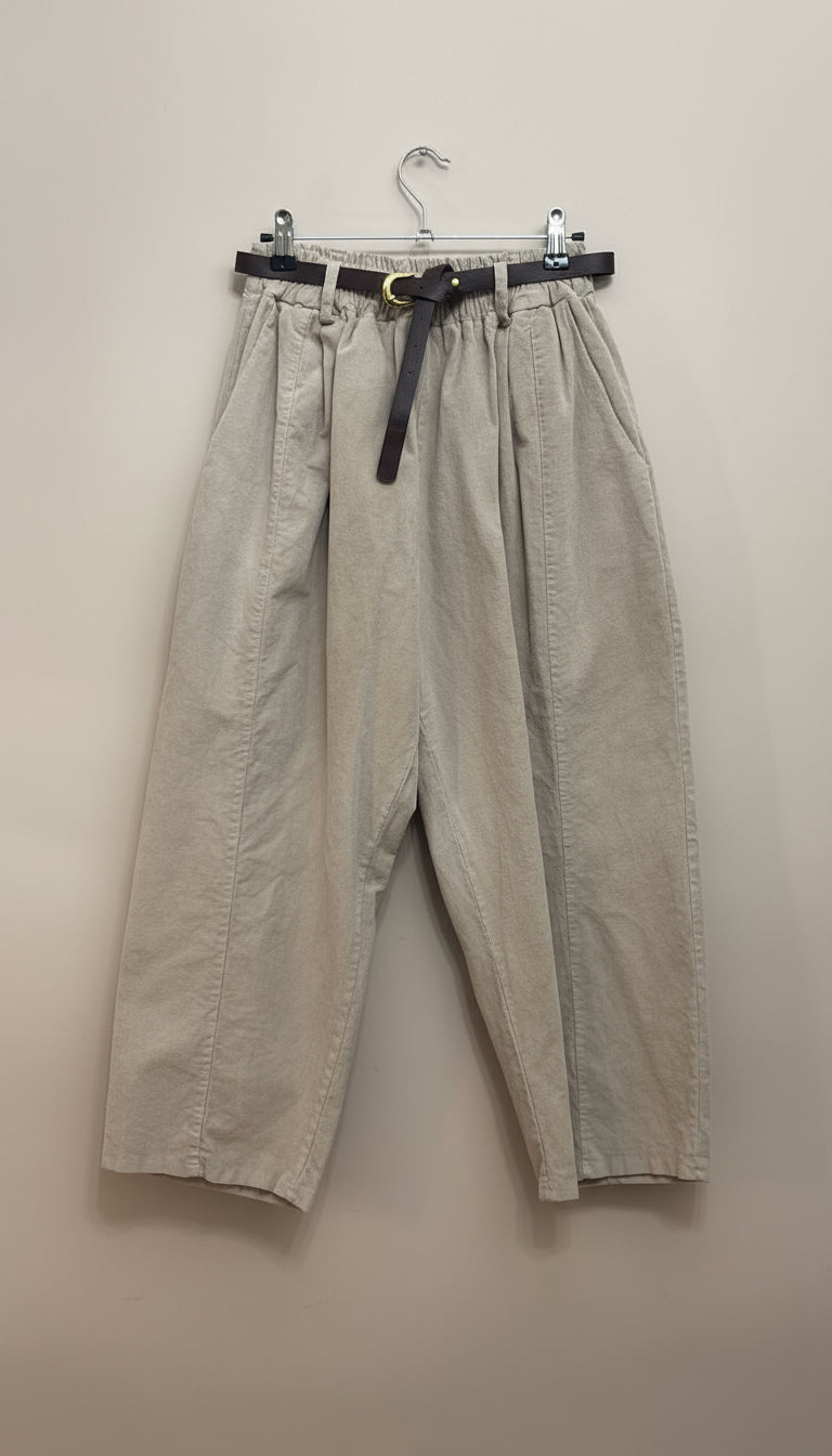 Pantalone Balloon velluto con cintura