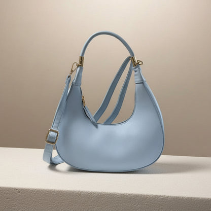 Bag a mezzaluna con manico e tracolla