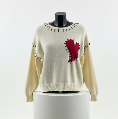 Maglioncino con inserti a contrasto