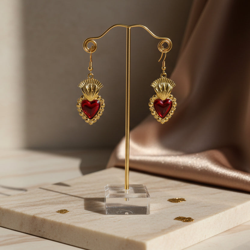 Orecchini Cuore Sacro