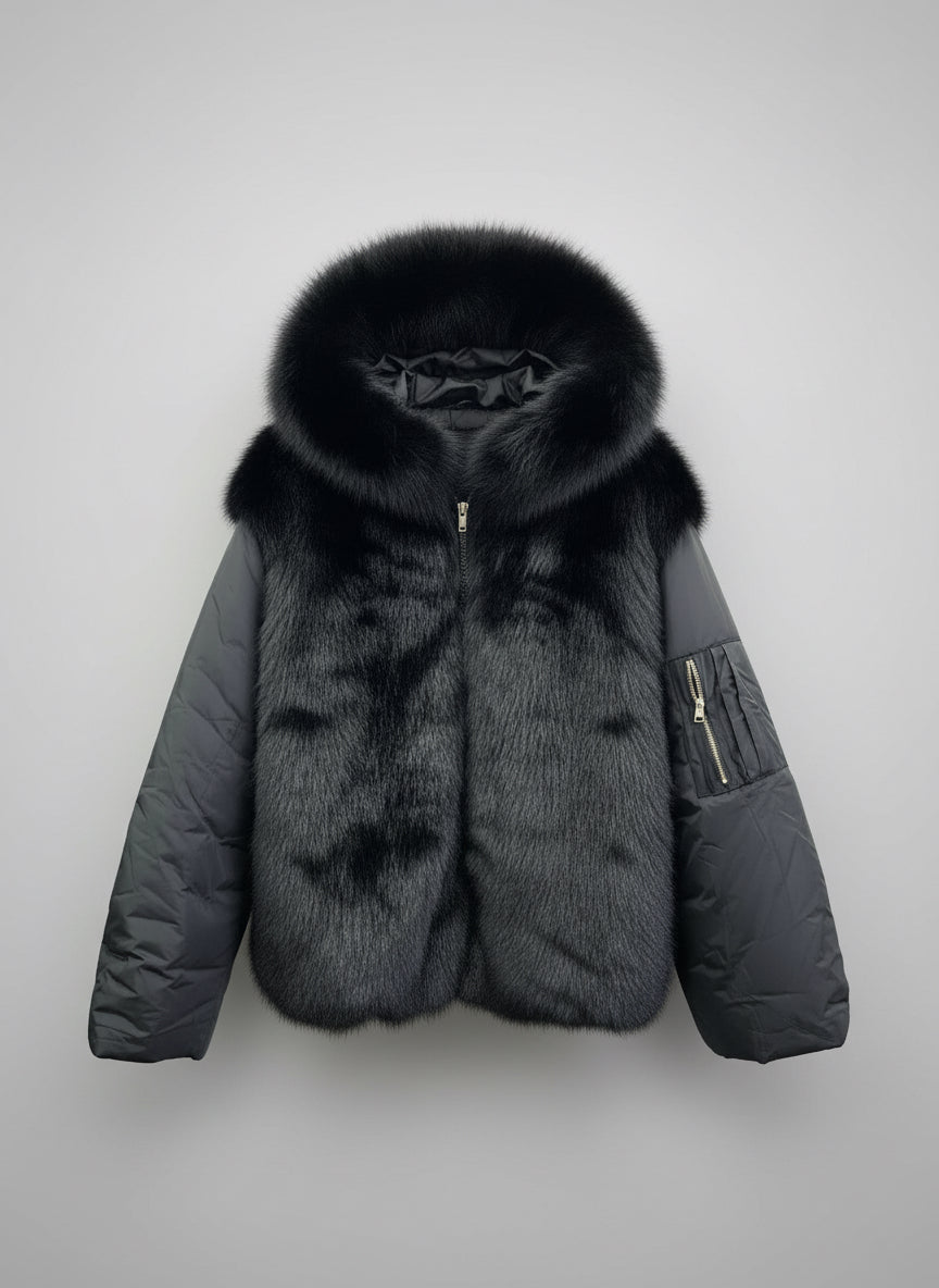 Bomber con cappuccio