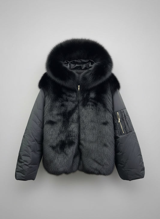 Bomber con cappuccio