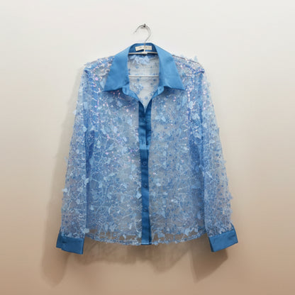 Camicia in tulle e raso