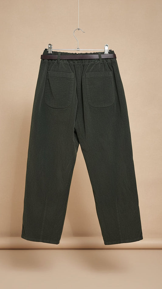 Pantalone Balloon velluto con cintura