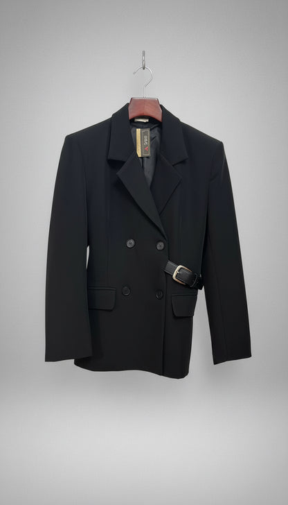 Giacca sartoriale doppiopetto con cintura