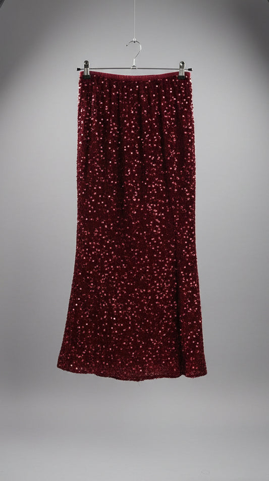 Gonna in velluto e paillettes