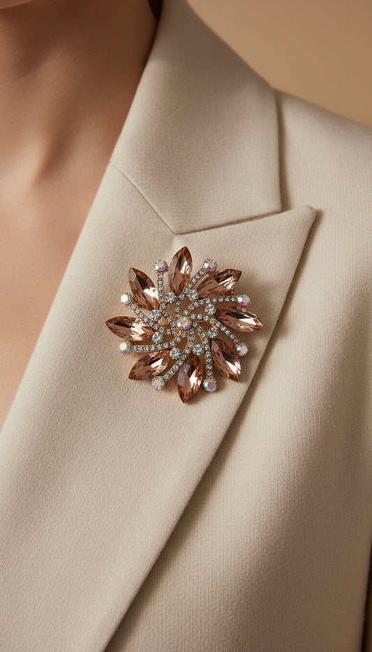 Spilla girandola con strass