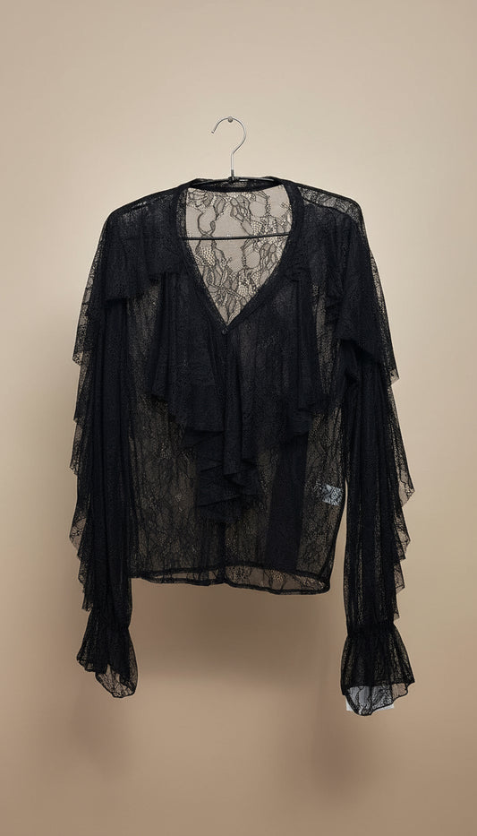 Camicia in pizzo con rouge