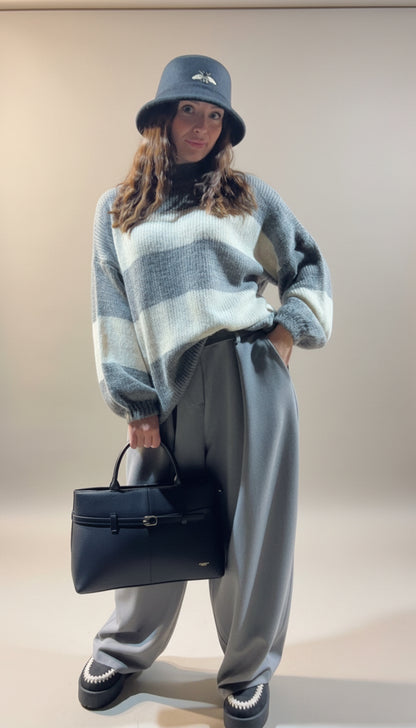 Pantalone balloon in punto milano