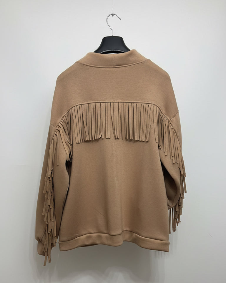 Cardigan con frange