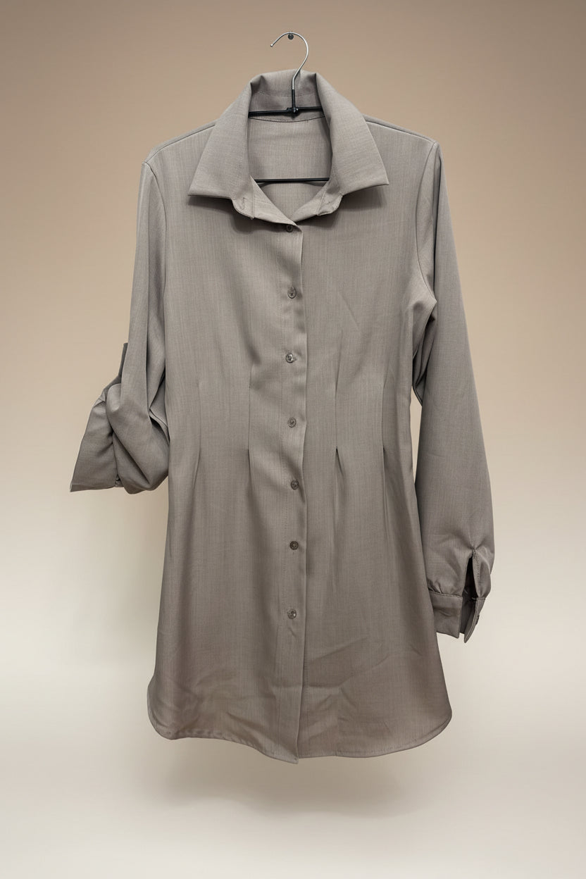 Abito camicia in viscosa di cotone