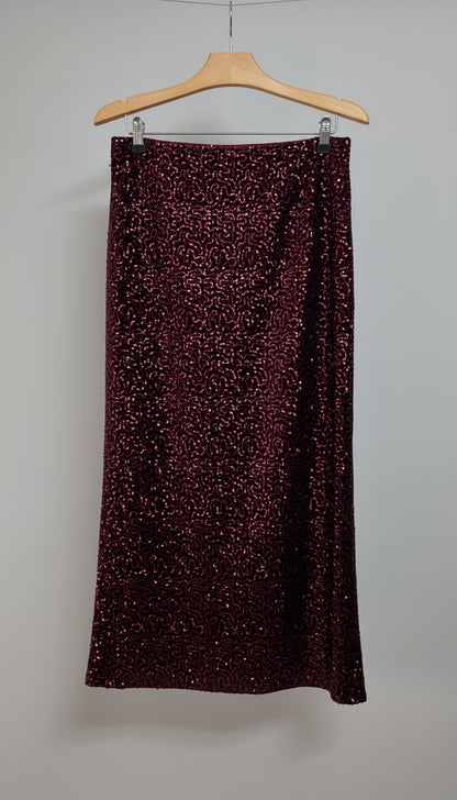 Gonna in velluto con paillettes