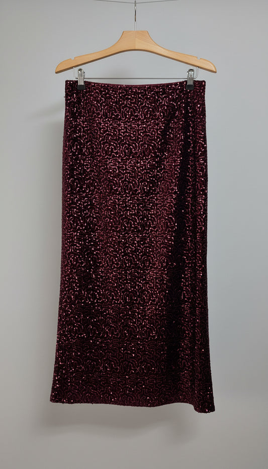 Gonna in velluto con paillettes